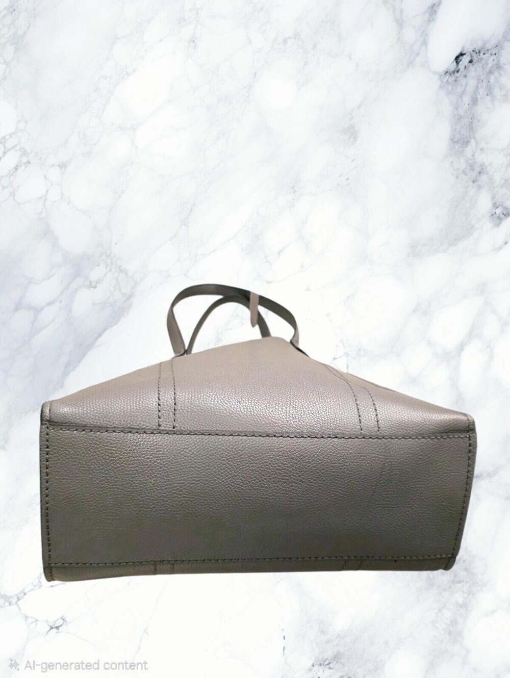 Marc Jacobs Charcoal Gray Leather Tote Black White Graphic Leather Interior - Picture 6 of 13
